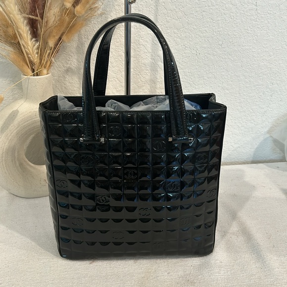 CHANEL Handbag Tote Chocolate bar Coco mark with certificate of authenticity - Picture 5 of 15